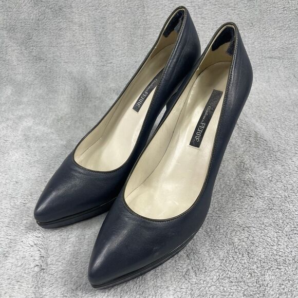 Gianfranco Ferre Pump Heels Shoes Navy Green Women's Size 39 US 9 Leather - Picture 2 of 16